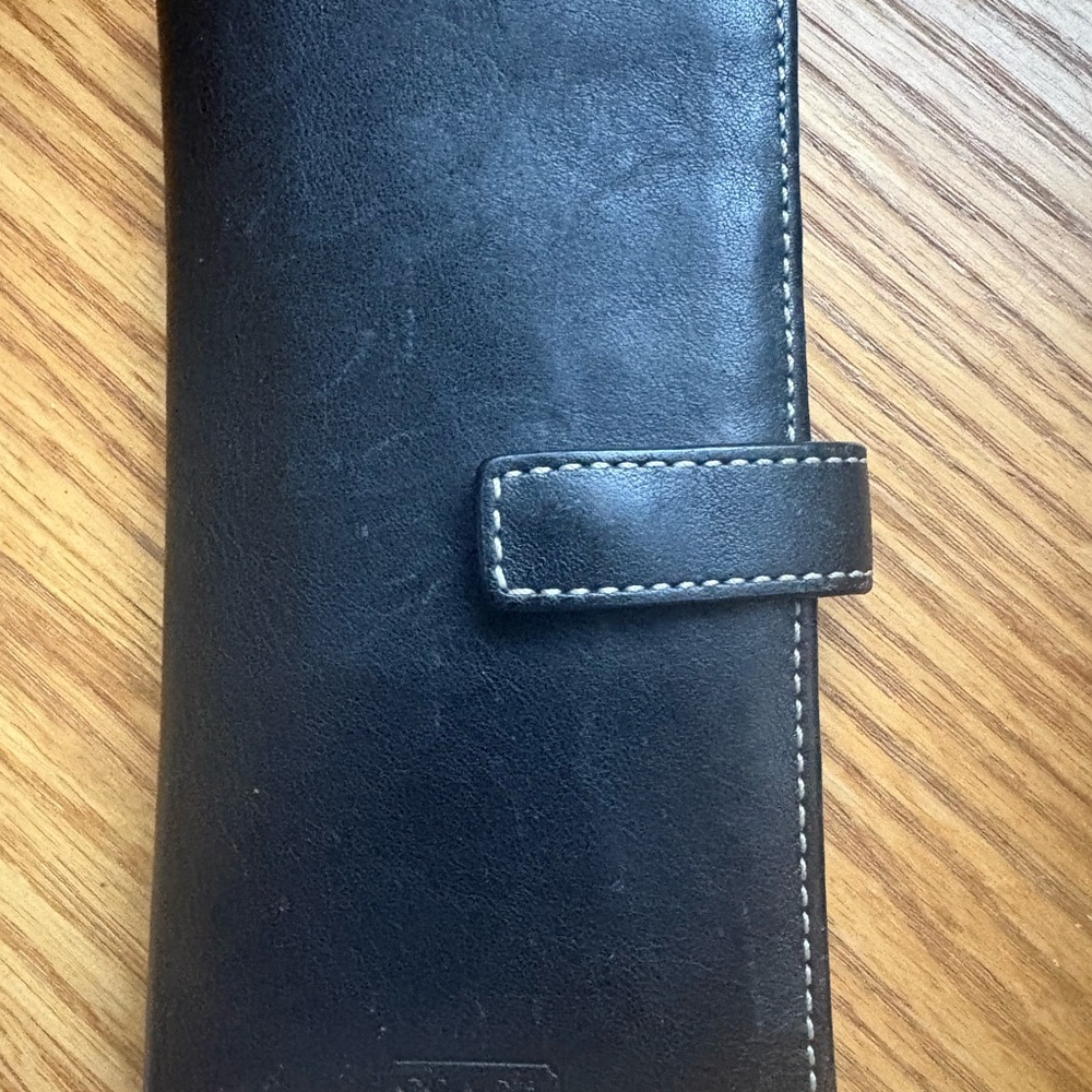 Coach  Wallet Card Holder women's black leather